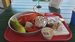 My delicious Thurston's Lobster Pound meal!