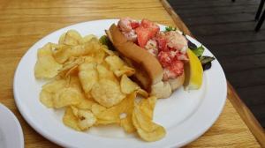 The delicious lobster roll at the Side Street Cafe!